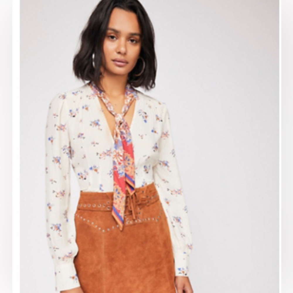 Free People Georgia Peach Tie Top Size Medium